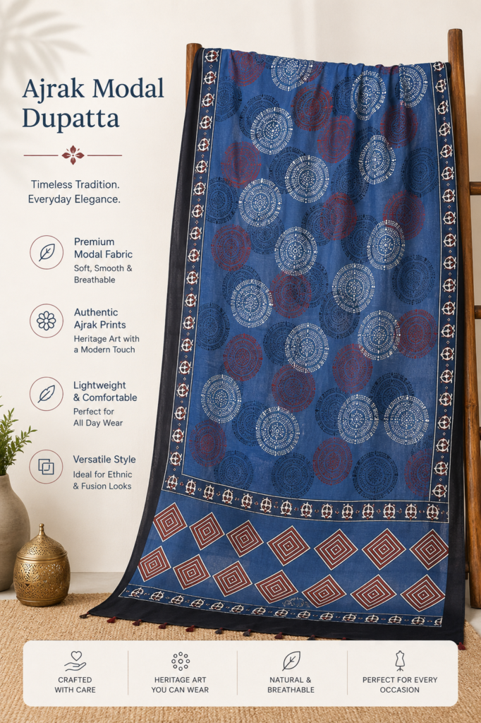 Ajrak Modal Dupatta