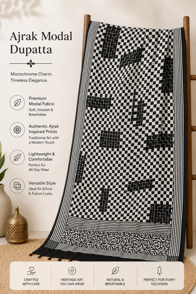 Ajrak Modal Dupatta