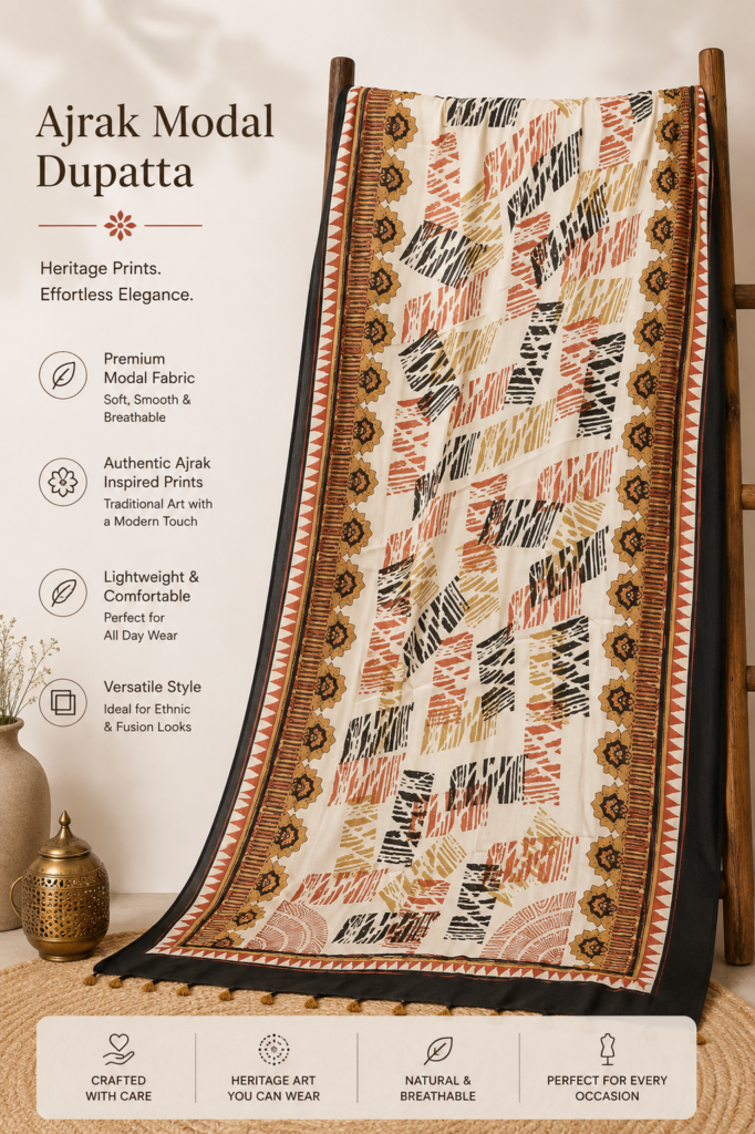 Ajrak Modal Dupatta
