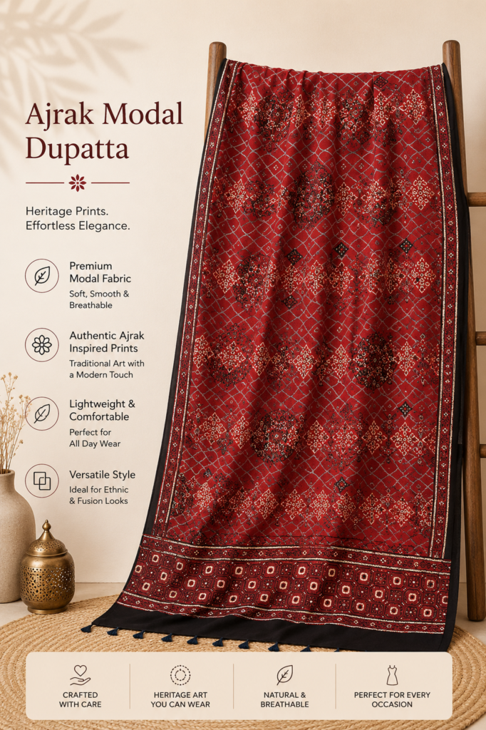 Ajrak Modal Dupatta