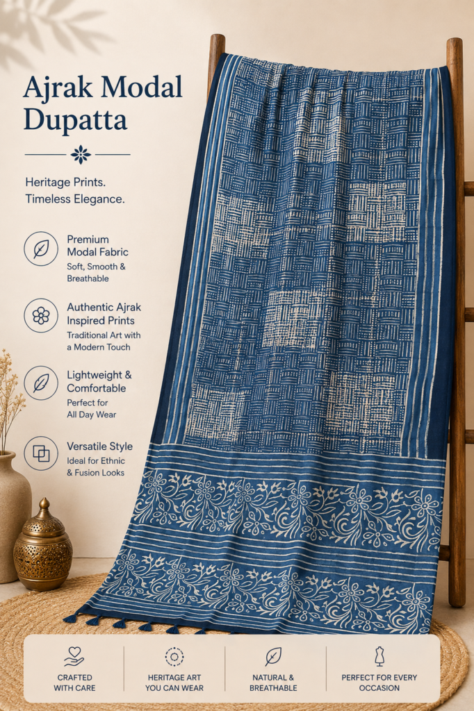 Ajrak Modal Dupatta