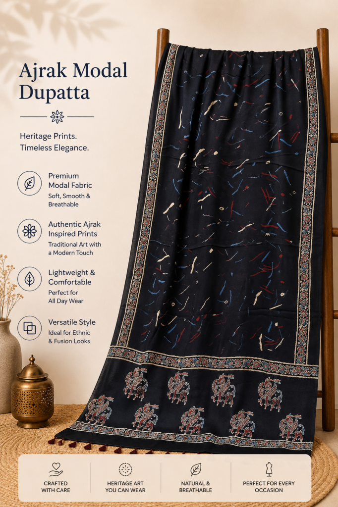 Ajrak Modal Dupatta