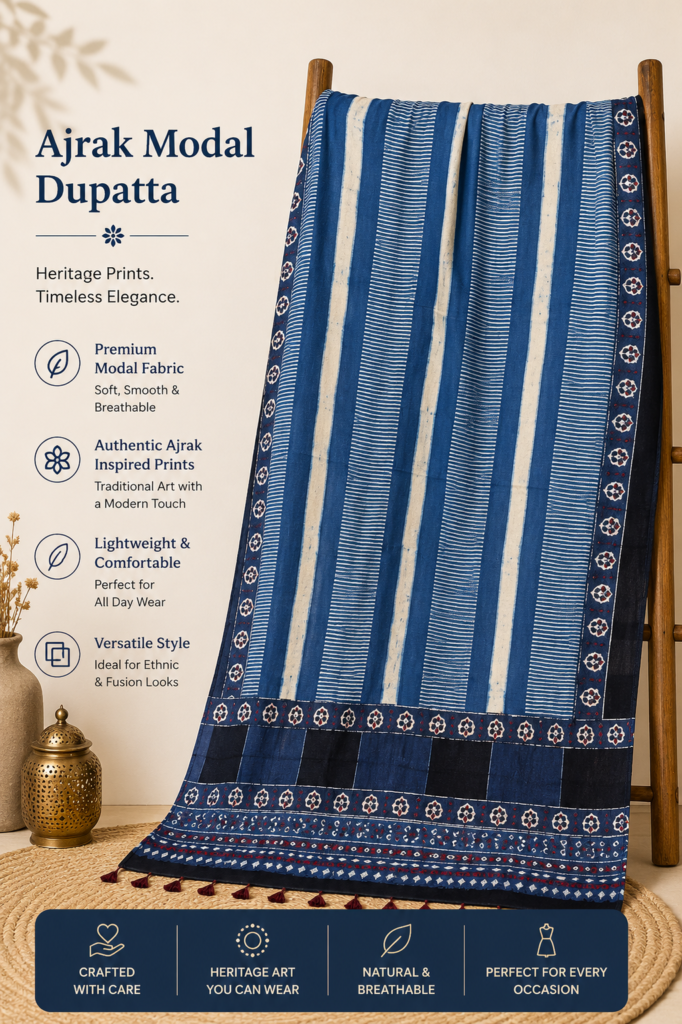 Ajrak Modal Dupatta