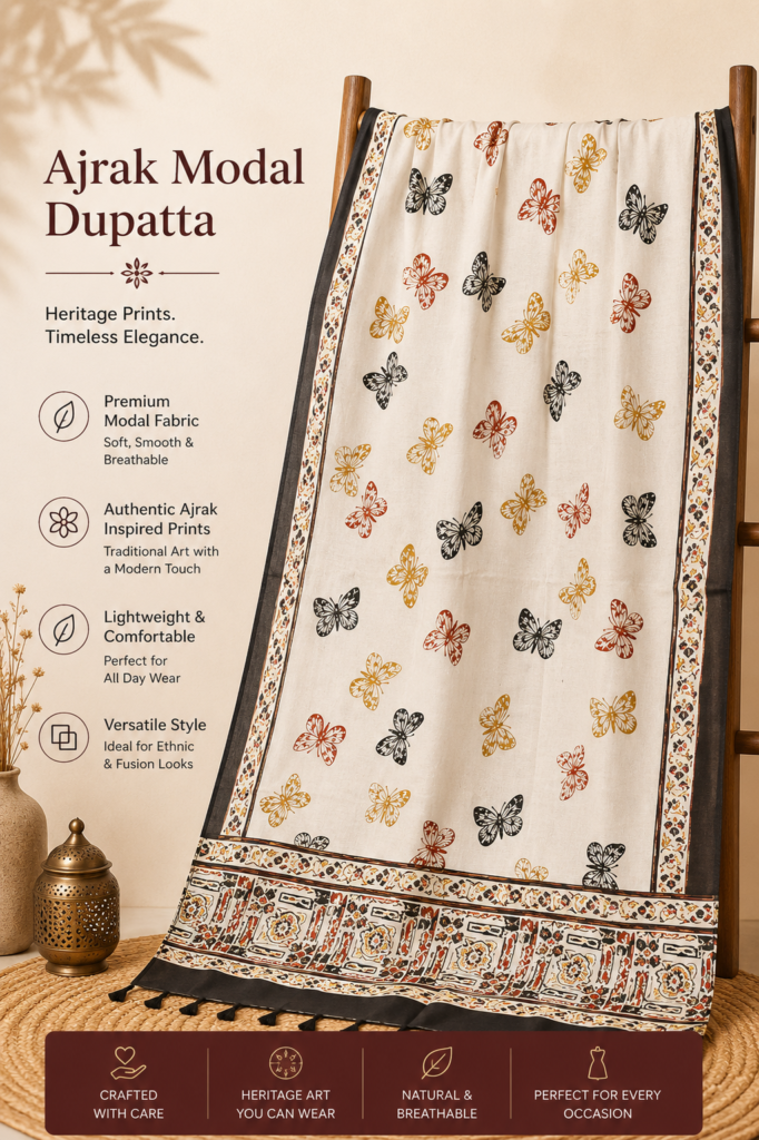 Ajrak Modal Dupatta