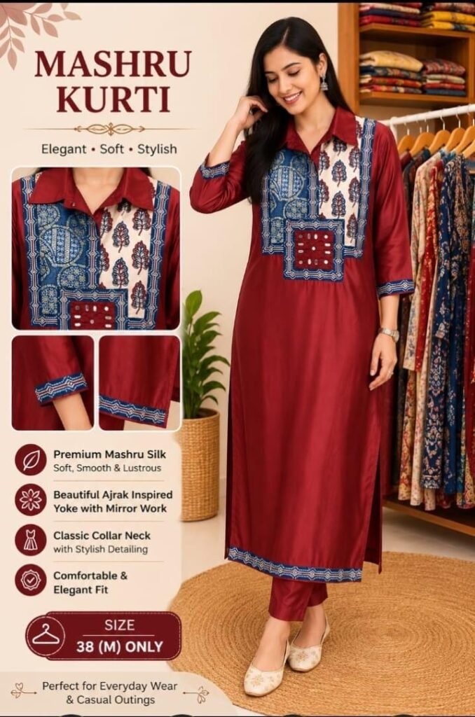 Ajrak Mashru Kurti
