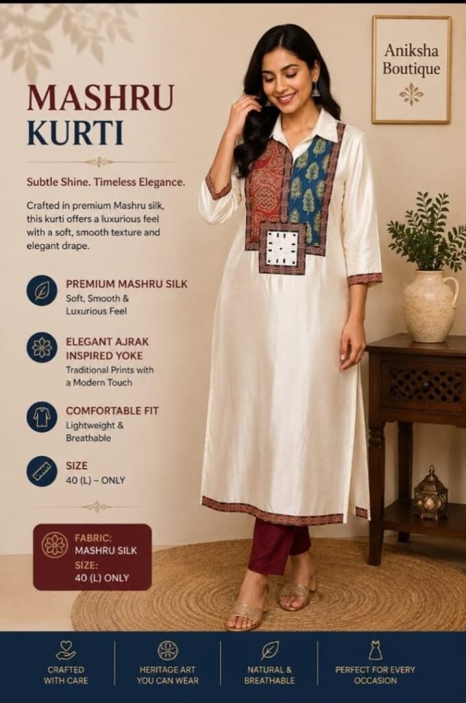 Ajrak Mashru Kurti