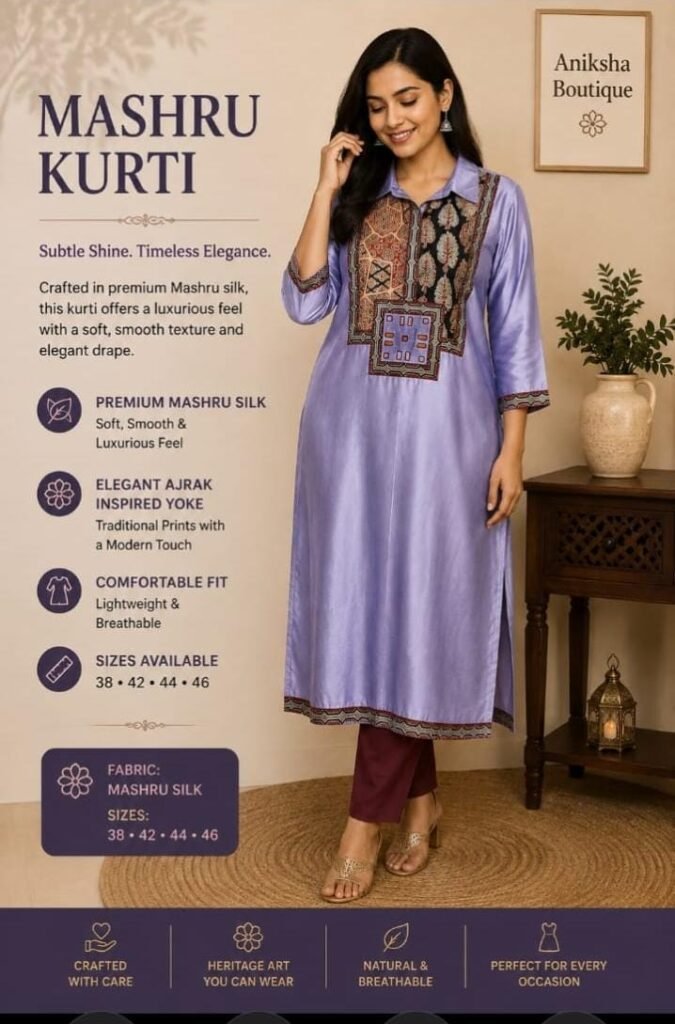 Ajrak Mashru Kurti