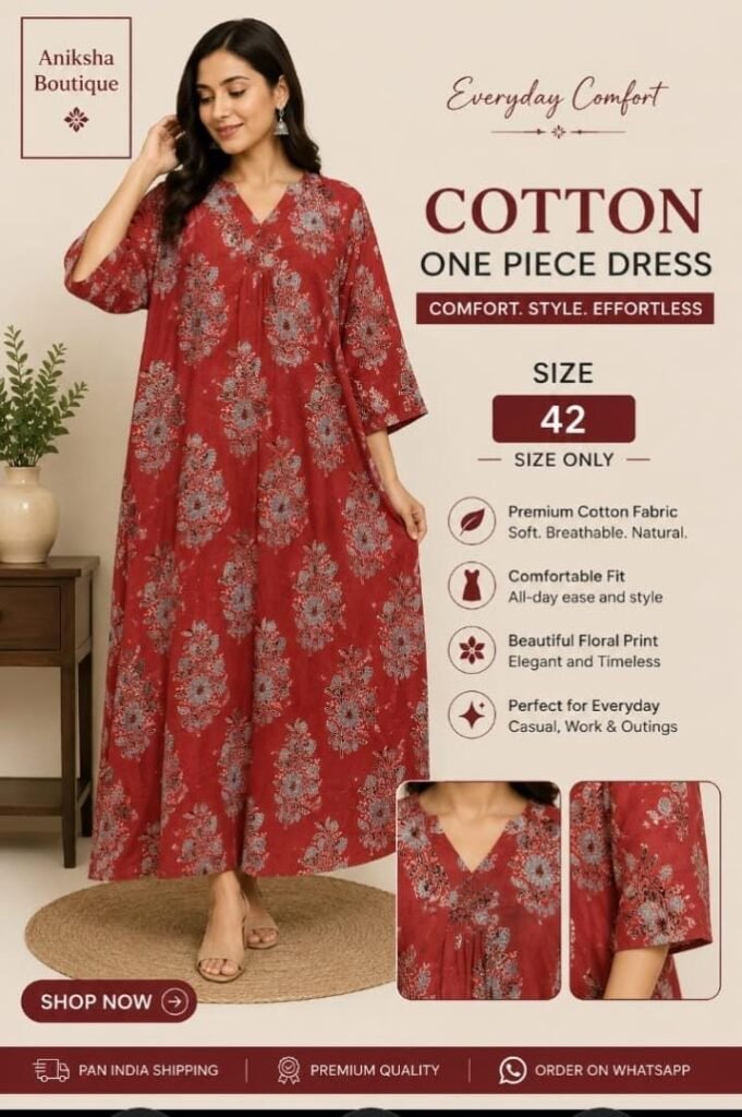 Cotton One Piece Dress