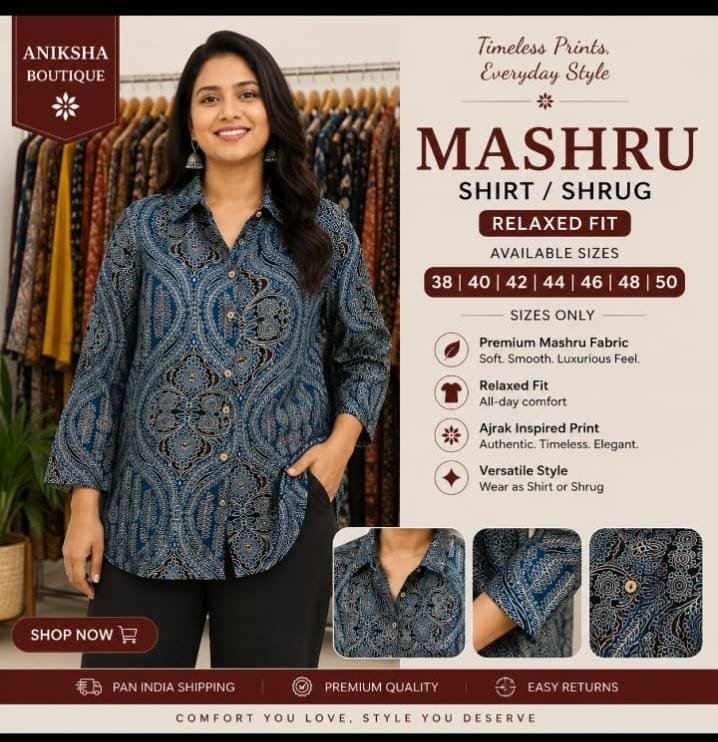 AJRAK MASHRU SHIRTS