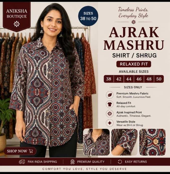 Ajrak Mashru Shirt