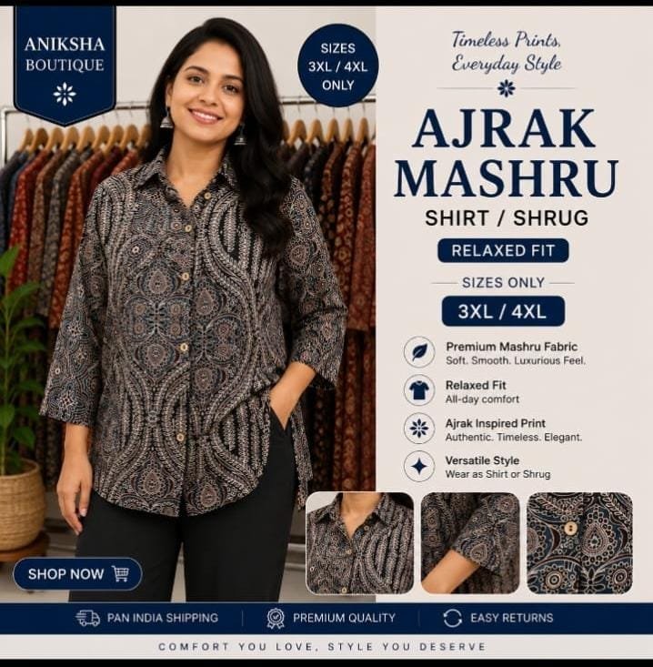 Ajrak Mashru Shirt