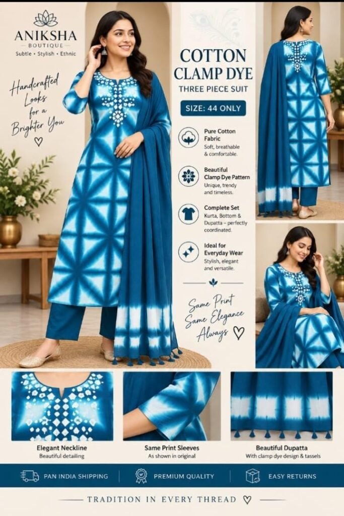 COTTON CLAMP  TYE DYE SUIT