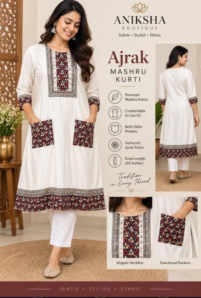 PLUS SIZE MASHRU KURTIS