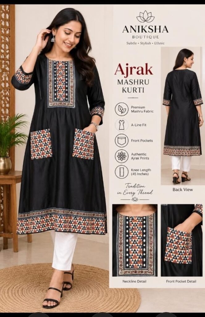 PLUS SIZE MASHRU KURTIS