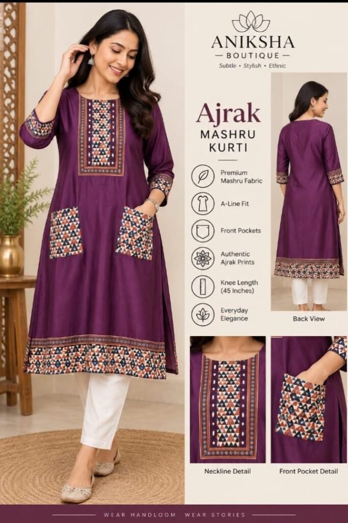 PLUS SIZE MASHRU KURTIS
