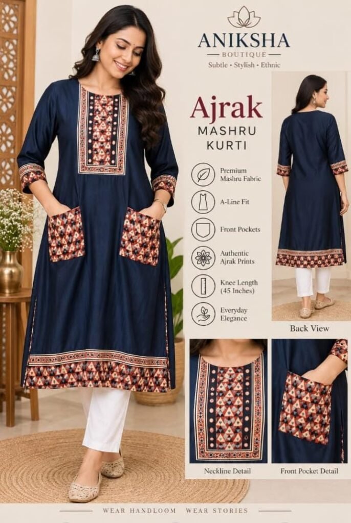 PLUS SIZE MASHRU KURTIS
